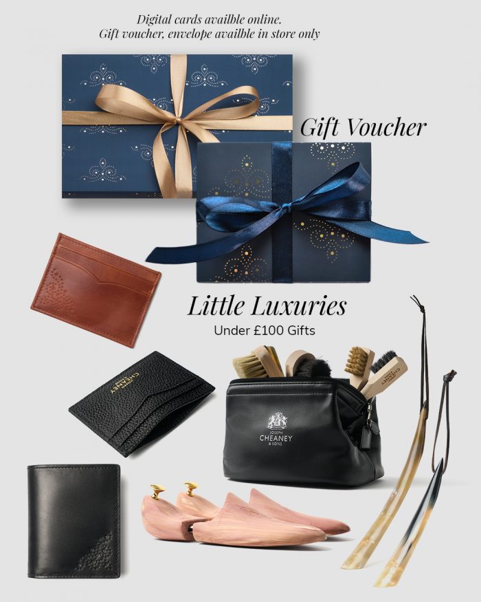 Gift voucher and luxurious gifts for shoe lovers