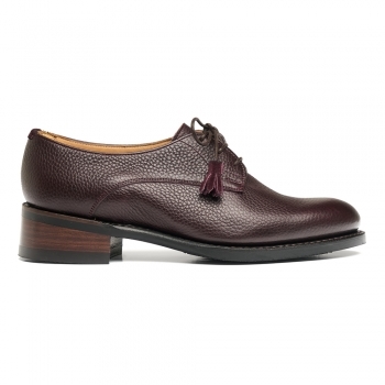 Mindy D Derby in Merlot Grain Leather