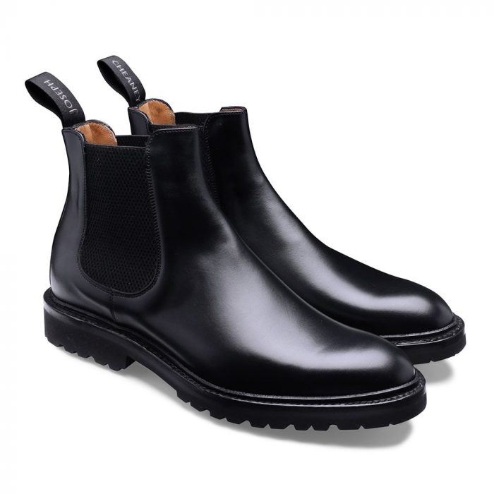 Cleo Chelsea Boot in Black Calf Leather