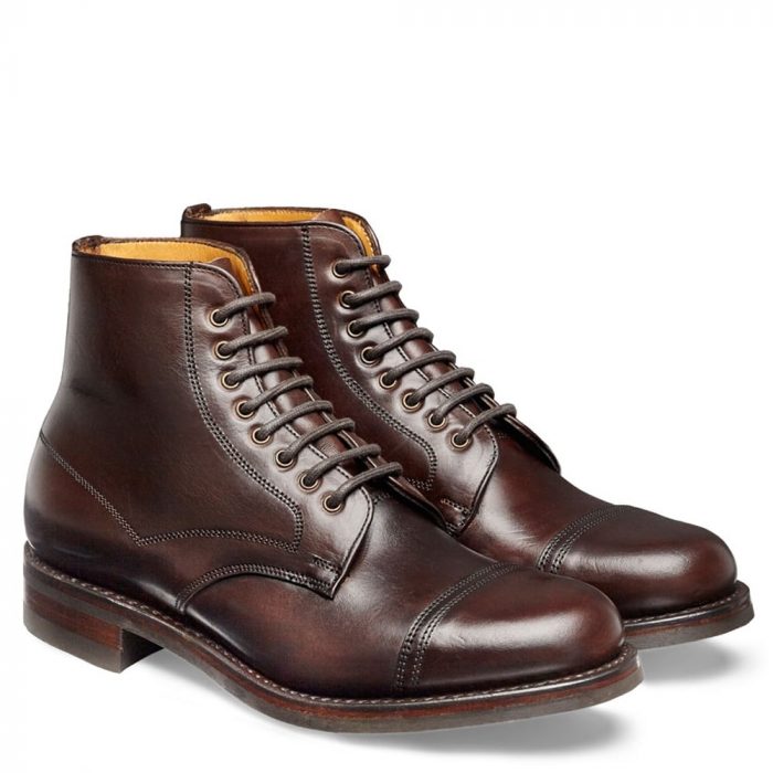 Jess Capped Derby Boot in Chicago Tan Chromexcel Leather