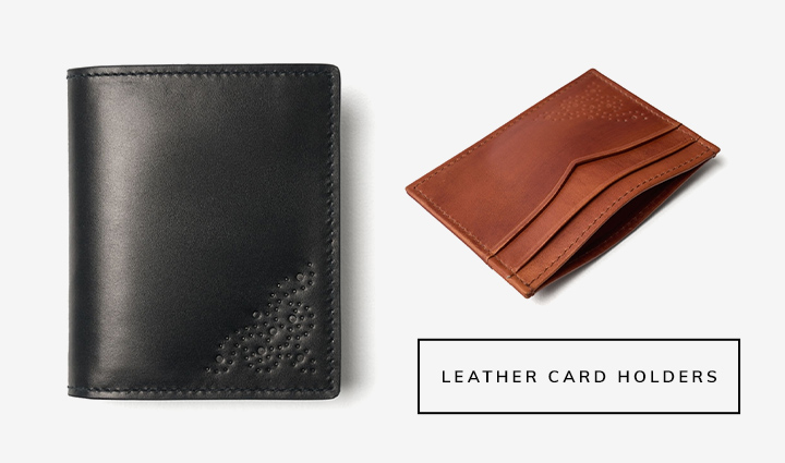 Leather card holders for a Father's Day gift idea