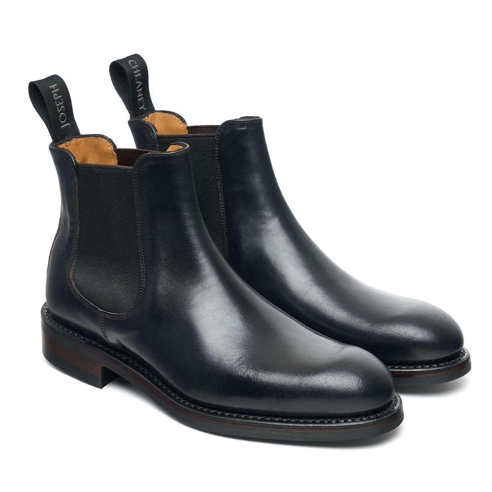 Clara R Chelsea Boot in Black Chromexcel Leather