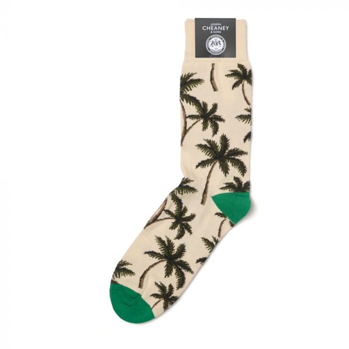 Emerald Palm Tree Cotton Socks