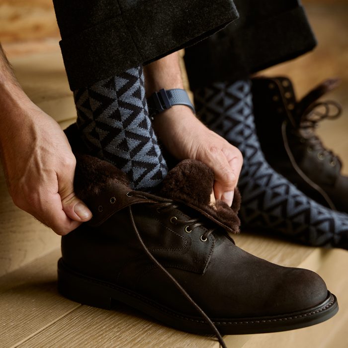 Shearling lining for country boots