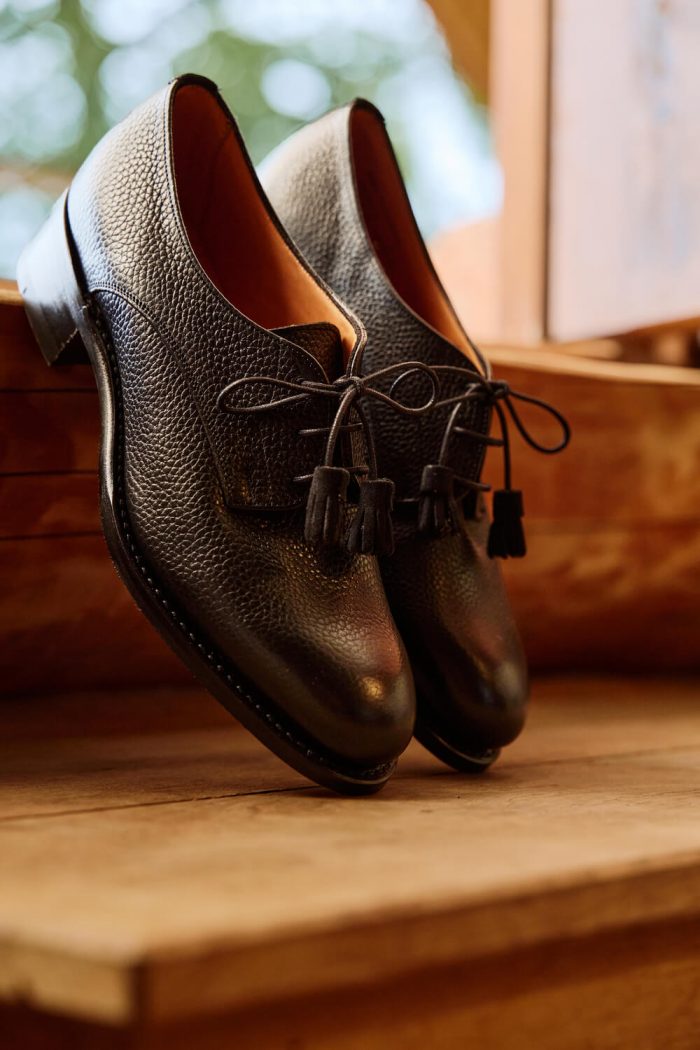 Cheaney Shoes Mindy D Derby in Black Grain Leather