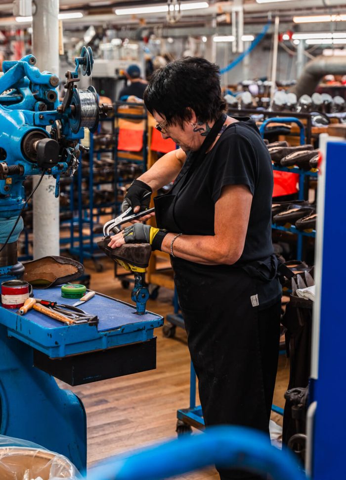 Mel's Team Side Lasting at Cheaney Shoes
