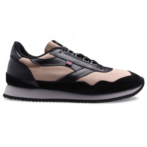 1948 Unisex Trainer in Black Calf Leather/Mink Suede