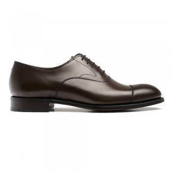 Alfred Capped Oxford in Mocha Calf Leather