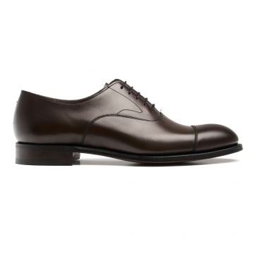Alfred Capped Oxford in Mocha Calf Leather