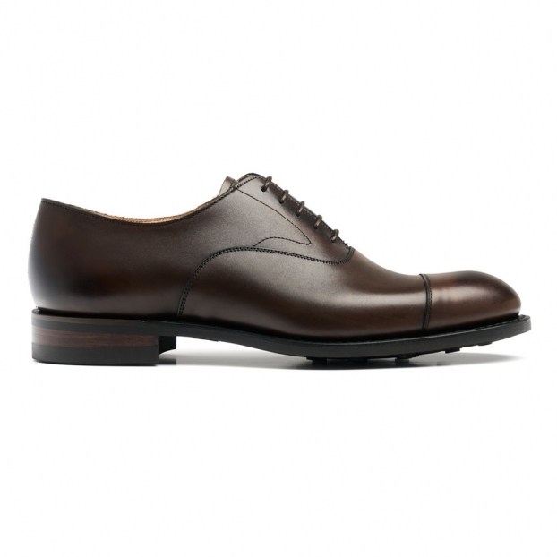 Alfred R Capped Oxford in Mocha Calf Leather