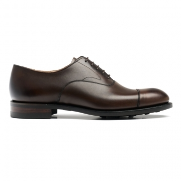 Alfred R Capped Oxford in Mocha Calf Leather