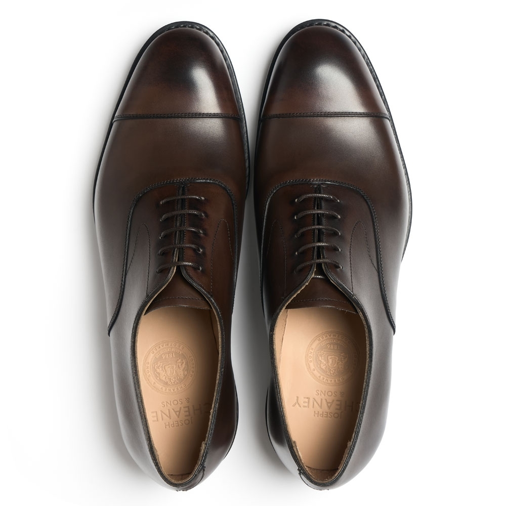 Cheaney Alfred R Men's Mocha Leather Capped Oxford Shoes