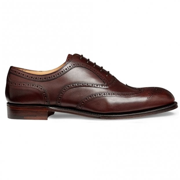 Arthur III Oxford Brogue in Burgundy Calf Leather