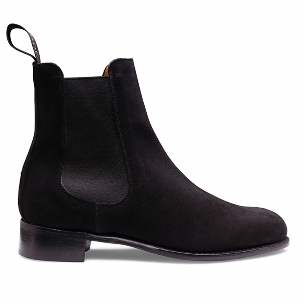 Avril D Chelsea Boot in Black Suede