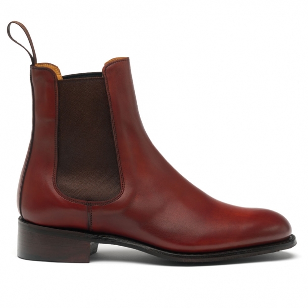 Avril D Chelsea Boot in Dark Leaf Calf Leather