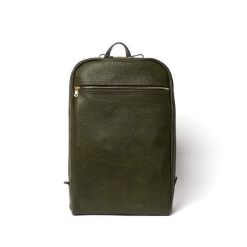 Backpack in Olive Grain Leather