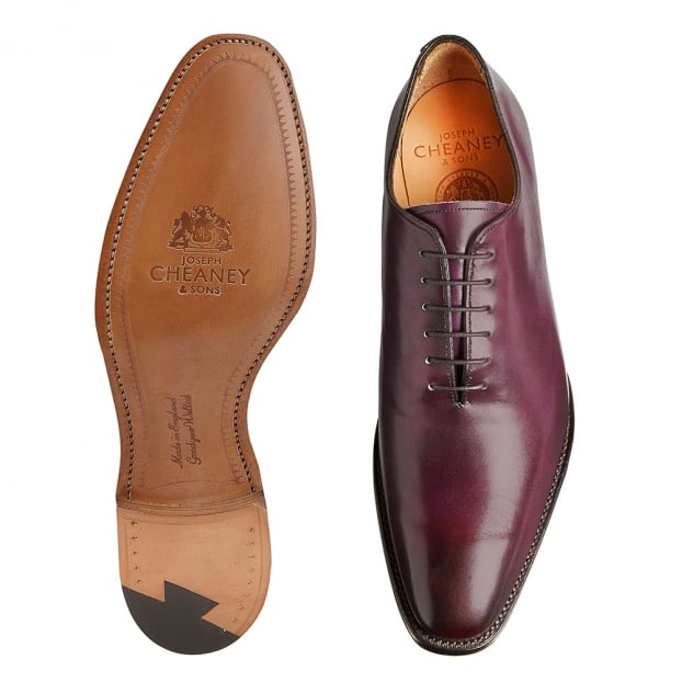 Cheaney Berkeley | Men's Aubergine Leather Oxfords | Made in England