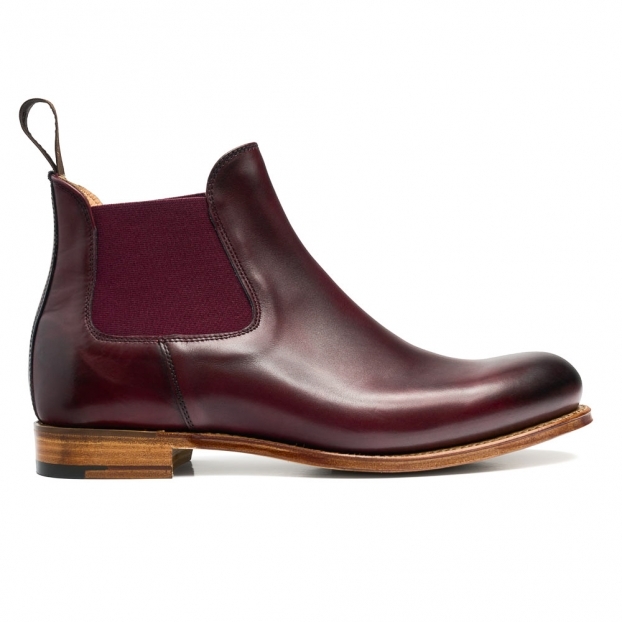Bill Chelsea Boot in Burgundy Calf Leather