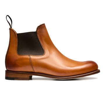 Bill Chelsea Boot in Dark Honey Calf Leather
