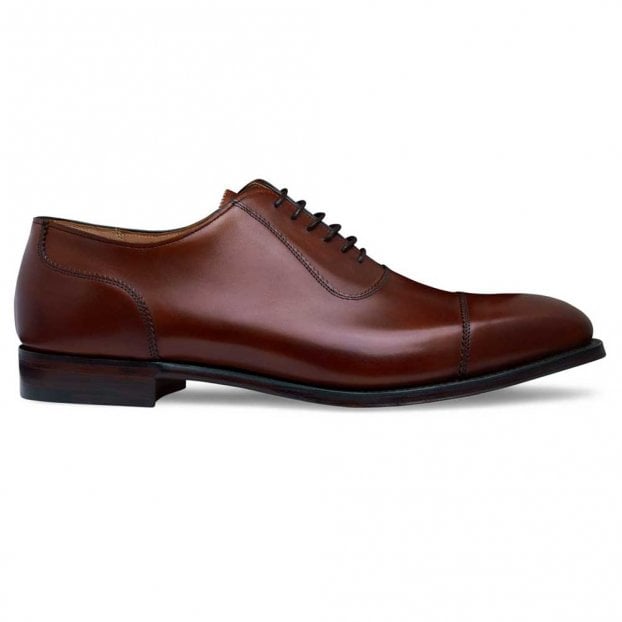 Brackley Capped Oxford in Dark Leaf Calf Leather