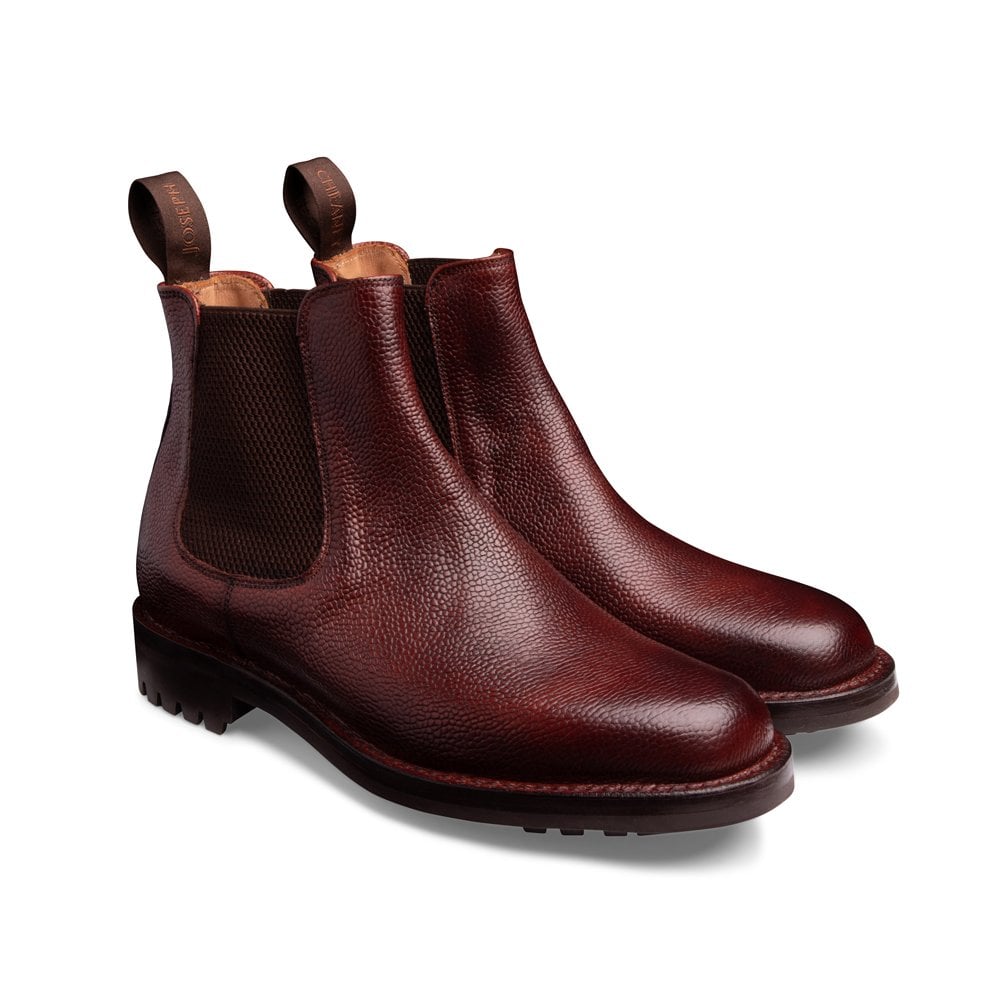 Cheaney Brecon | Men's Burgundy Grain Chelsea Boot