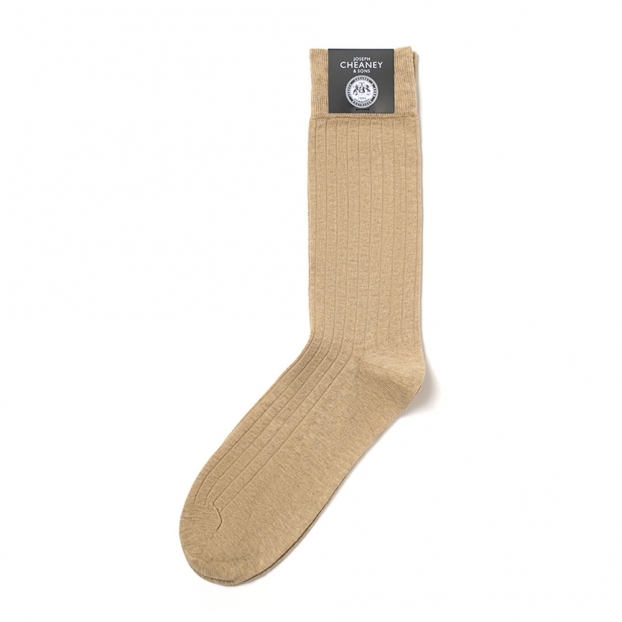 Brecon Camel cotton Socks