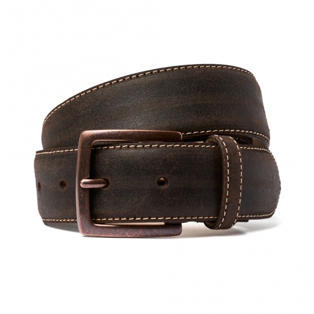 Brown Waxy Commander Belt | Copper Buckle