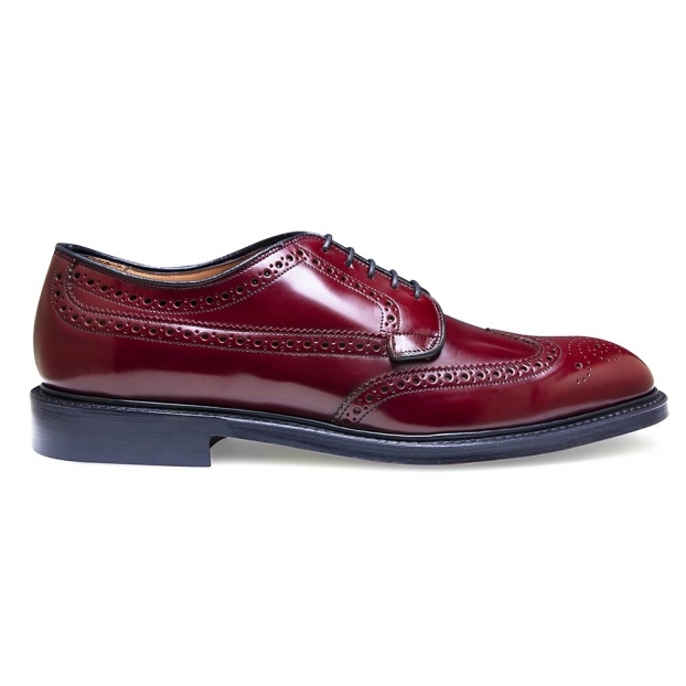 Carlton Derby Brogue in Rosewood Rub Off Leather