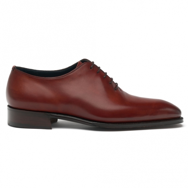 Crowndale Wholecut Oxford in Dark Leaf Calf Leather