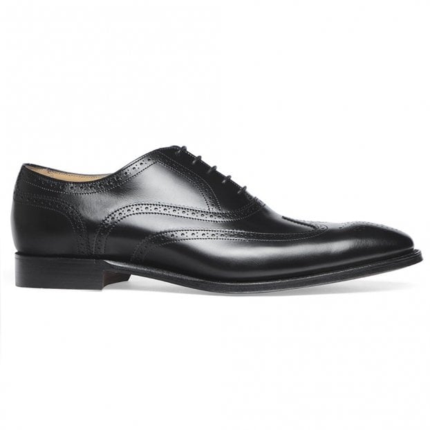 Edinburgh Oxford Brogue in Black Calf Leather