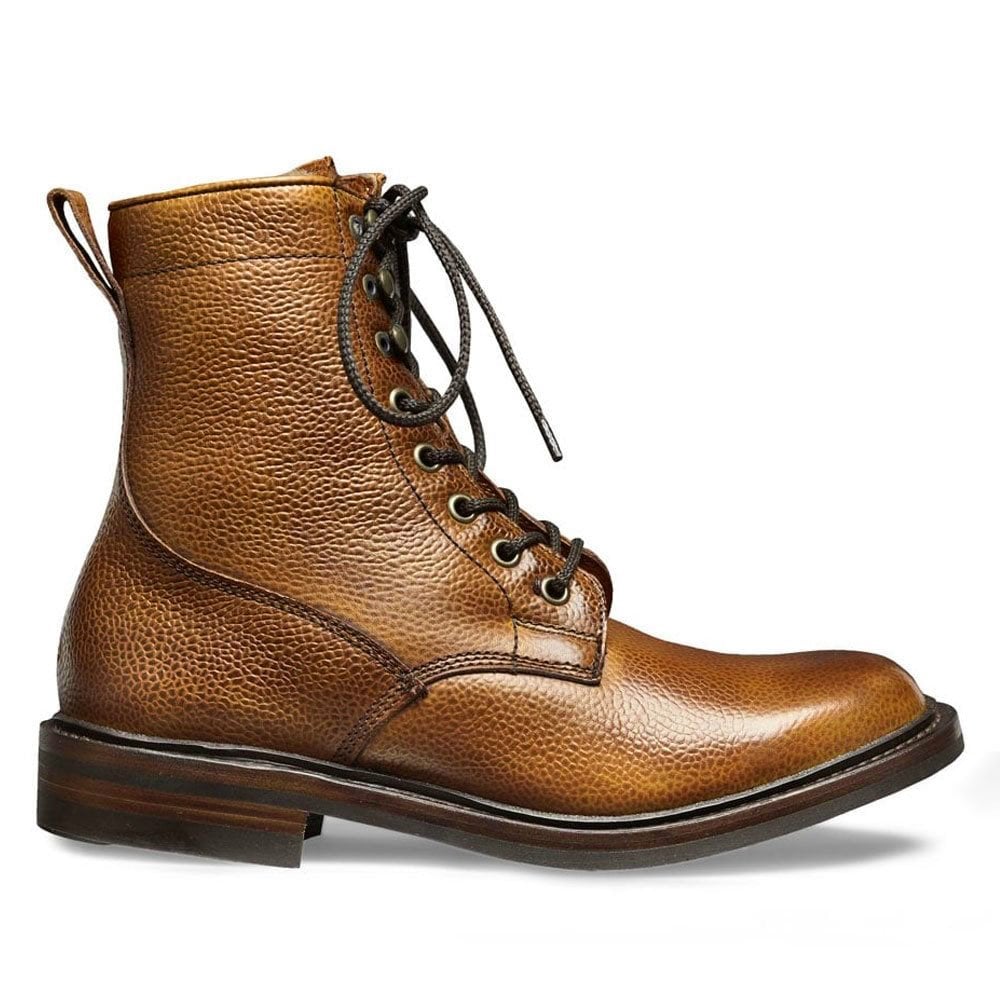 Cheaney Florence R Women's Fur Lined Almond Grain Leather Boots