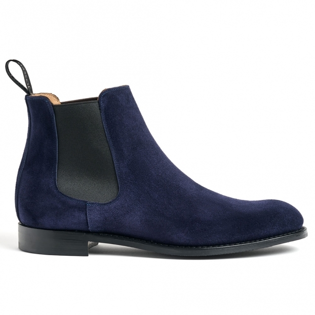 Godfrey D Chelsea Boot in Indigo Suede