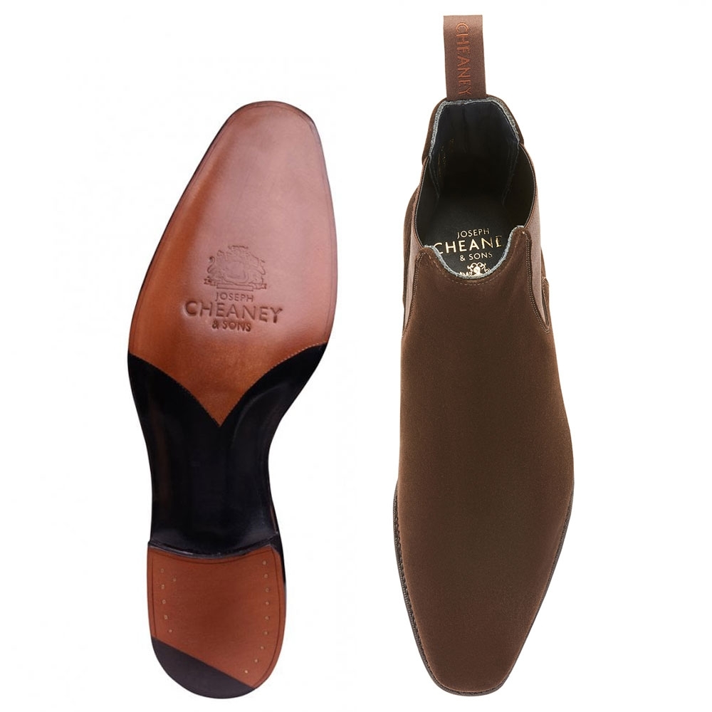 Cheaney Godwin Chelsea Boot in Bitter Chocolate Suede  display picture 2