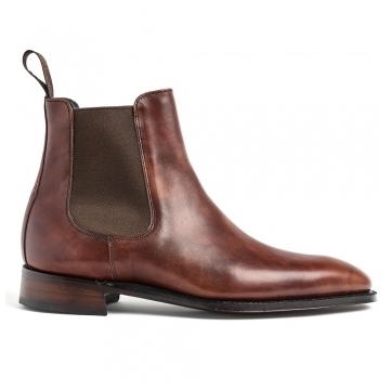 Godwin Chelsea Boot in Brown Museum Calf Leather