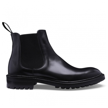 Grayson C Chelsea Boot in Black Calf Leather