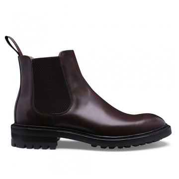 Grayson C Chelsea Boot in Mocha Calf Leather