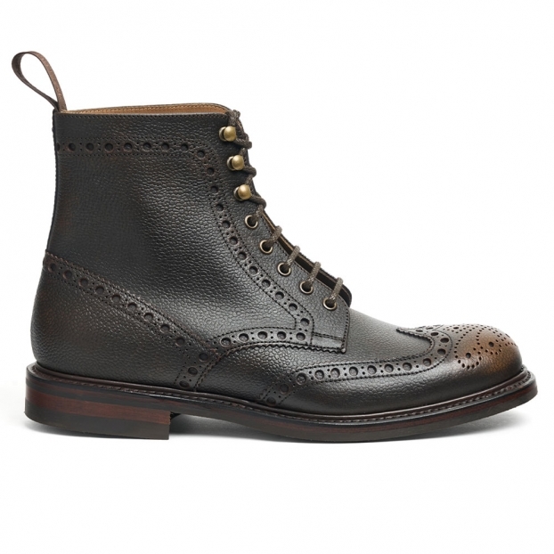 Greyfriars Men's Derby Brogue Boot in Bronze Grain Leather