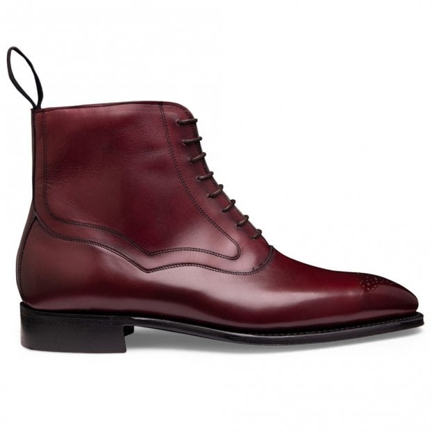 Hanover Balmoral Boot in Burnished Burgundy Calf Leather