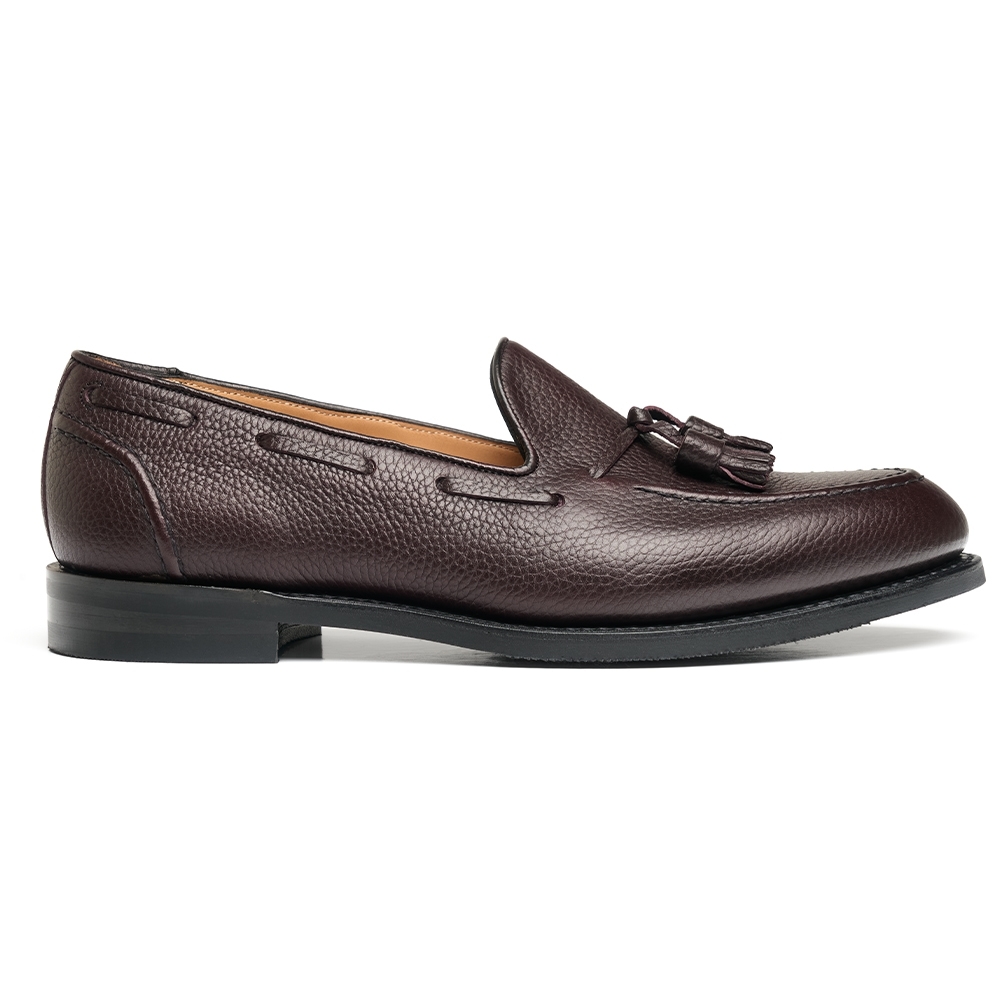 Harry II D Tassel Loafer in Merlot Grain Leather