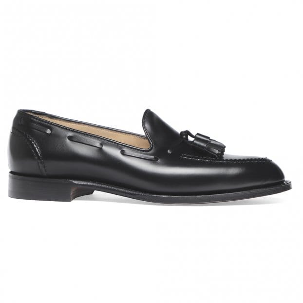 Harry Tassel Loafer in Black Calf Leather