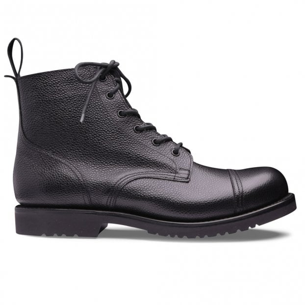Hurricane GL Derby Boot in Black Grain Leather