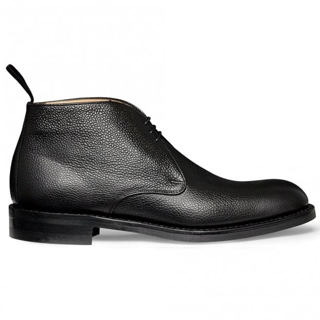Jackie III R Chukka Boot in Black Grain Leather