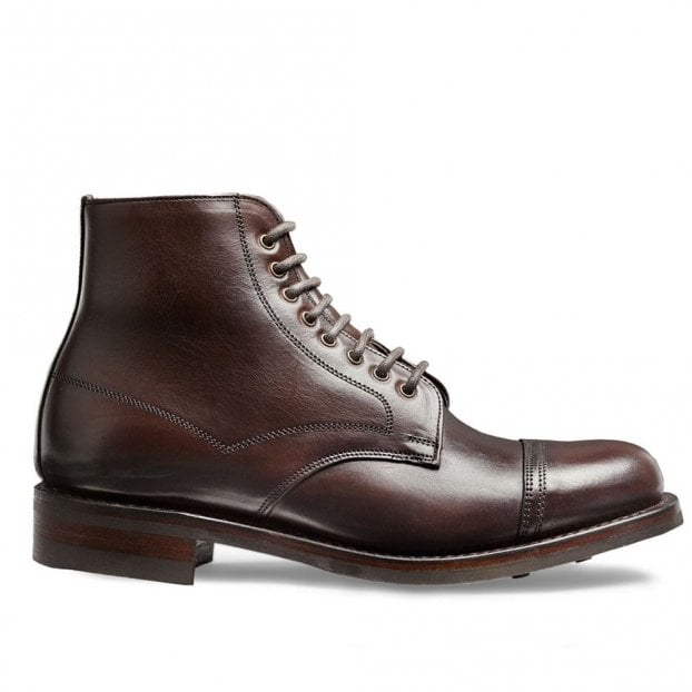 Jess Capped Derby Boot in Chicago Tan Chromexcel Leather