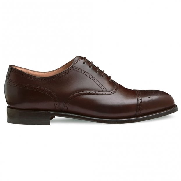 Kelmarsh Oxford Semi Brogue in Dark Brown Calf Leather