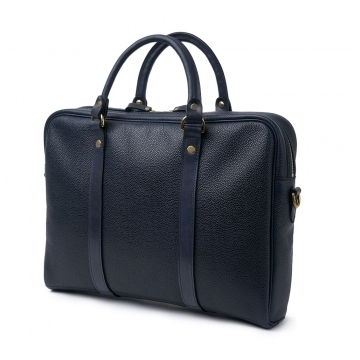 Laptop Bag in Navy Grain Leather