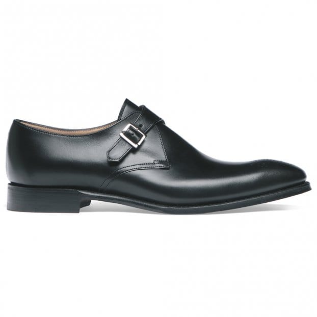 Leeds Buckle Monk in Black Calf Leather