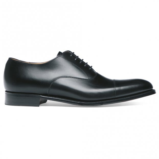 Lime Classic Oxford in Black Calf Leather