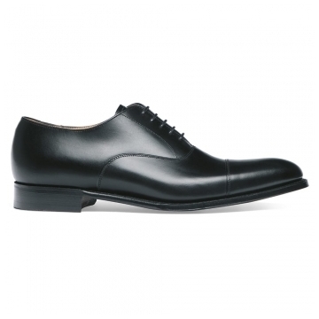 Lime R Classic Oxford in Black Calf Leather