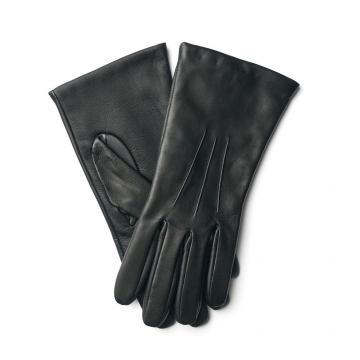 Maisie Women's Cashmere-Lined Black Leather Gloves