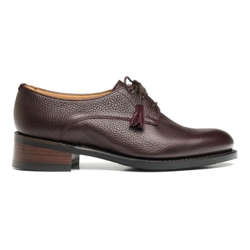 Mindy D Derby in Merlot Grain Leather